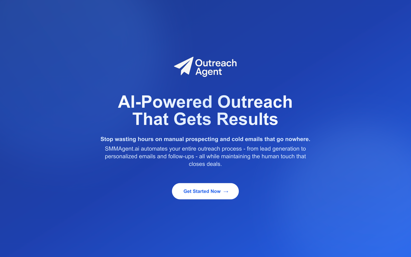 OutreachAgent AI powered outreach automation platform interface