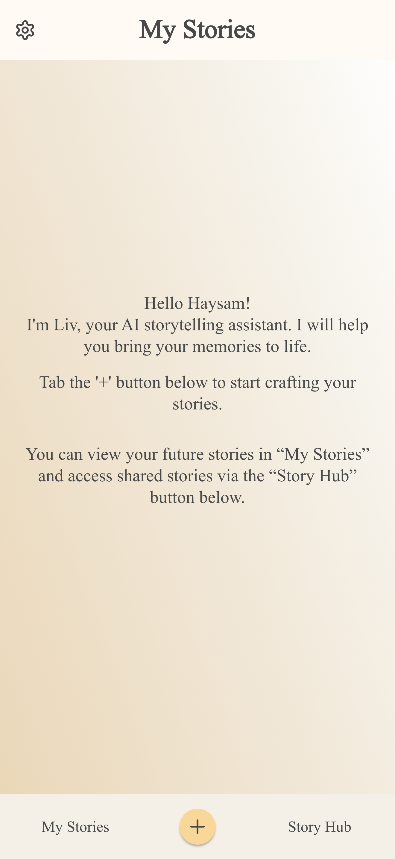 Stories of My Life My Stories dashboard